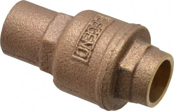 Legend Valve - 1/2" Bronze Check Valve - Inline, Soldered x Soldered, 250 WOG - Benchmark Tooling