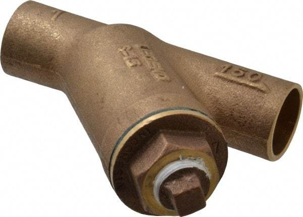 Legend Valve - 1" Pipe, Solder Ends, Bronze Y-Strainer - 300 psi WOG Rating, 150 psi WSP Rating - Benchmark Tooling