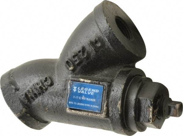 Legend Valve - 3/8" Pipe, FNPT Ends, Cast Iron Y-Strainer - 500 psi WOG Rating, 250 psi WSP Rating - Benchmark Tooling