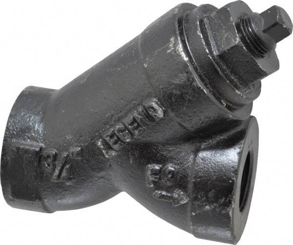 Legend Valve - 3/4" Pipe, FNPT Ends, Cast Iron Y-Strainer - 500 psi WOG Rating, 250 psi WSP Rating - Benchmark Tooling