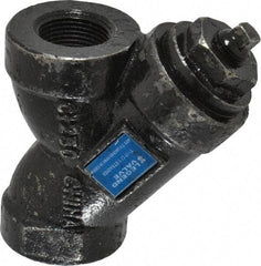 Legend Valve - 1" Pipe, FNPT Ends, Cast Iron Y-Strainer - 500 psi WOG Rating, 250 psi WSP Rating - Benchmark Tooling
