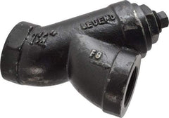 Legend Valve - 1-1/4" Pipe, FNPT Ends, Cast Iron Y-Strainer - 500 psi WOG Rating, 250 psi WSP Rating - Benchmark Tooling