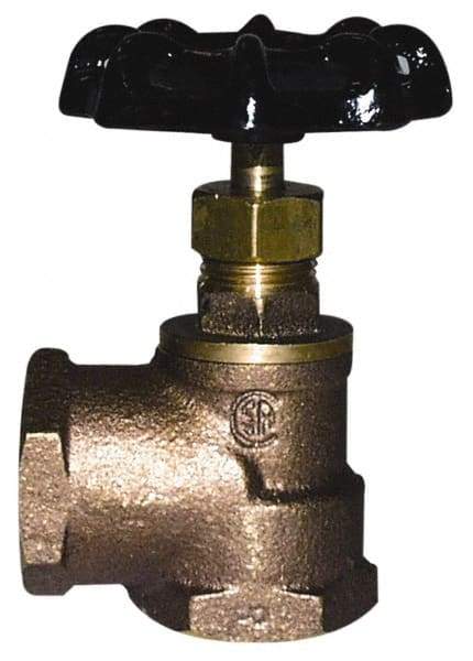 Legend Valve - 1/2" Pipe, 125 psi WOG Rating, Lead Free Brass Angle, Stop Valve - Handwheel Handle, FNPT x FNPT End Connections - Benchmark Tooling