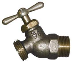 Legend Valve - 3/4" Pipe, 125 psi WOG Rating, Lead Free Brass Hose Bibb, Stop Valve - Tee Handle, MNPT x GHT End Connections - Benchmark Tooling