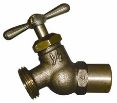 Legend Valve - 1/2" Pipe, 125 psi WOG Rating, Lead Free Brass Hose Bibb, Stop Valve - Tee Handle, MSWT x GHT End Connections - Benchmark Tooling