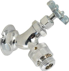 Legend Valve - 3/4" Pipe, Chrome Plated Brass Sillcock with Vacuum Breaker - Handwheel Handle, FNPT x GHT End Connections, 125 psi WOG Rating - Benchmark Tooling