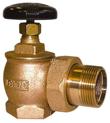 Legend Valve - 2" Pipe, 60 psi WOG Rating, FNPT x Male Union End Connections, Handwheel Steam Angle Radiator Valve - 15 psi Steam Pressure Rating, Bronze - Benchmark Tooling
