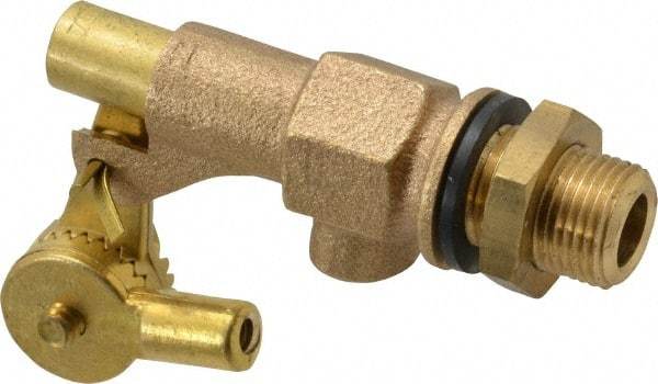 Legend Valve - 3/8" Pipe, Bronze, Mechanical Float Valve - 125 psi, MPT x Plain End Connections - Benchmark Tooling