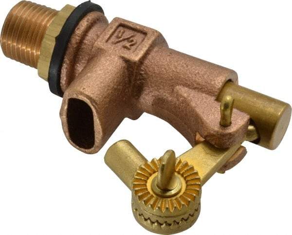 Legend Valve - 1/2" Pipe, Bronze, Mechanical Float Valve - 125 psi, MPT x Plain End Connections - Benchmark Tooling