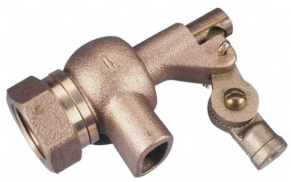 Legend Valve - 1-1/4" Pipe, Bronze, Mechanical Float Valve - 125 psi, NPTF x Plain End Connections - Benchmark Tooling