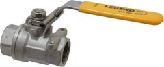 Legend Valve - 3/4" Pipe, Large Port, Stainless Steel Standard Ball Valve - 2 Piece, Inline - One Way Flow, FNPT x FNPT Ends, Locking Lever Handle, 2,000 WOG, 150 WSP - Benchmark Tooling