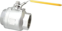 Legend Valve - 3" Pipe, Full Port, Stainless Steel Standard Ball Valve - 2 Piece, Inline - One Way Flow, FNPT x FNPT Ends, Locking Lever Handle, 1,000 WOG, 150 WSP - Benchmark Tooling