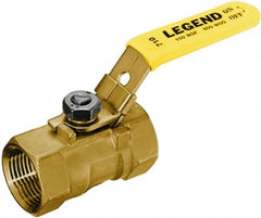 Legend Valve - 1-1/4" Pipe, Standard Port, Stainless Steel Standard Ball Valve - 1 Piece, Inline - One Way Flow, FNPT x FNPT Ends, Locking Lever Handle, 800 WOG, 150 WSP - Benchmark Tooling