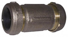 Legend Valve - 1-1/2" Pipe, Brass Compression Pipe Coupling - 125 psi WOG Rating - Benchmark Tooling