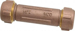 Legend Valve - 1/2" Pipe, 3/4" Copper Tube, Brass Compression Pipe Coupling - 125 psi WOG Rating - Benchmark Tooling