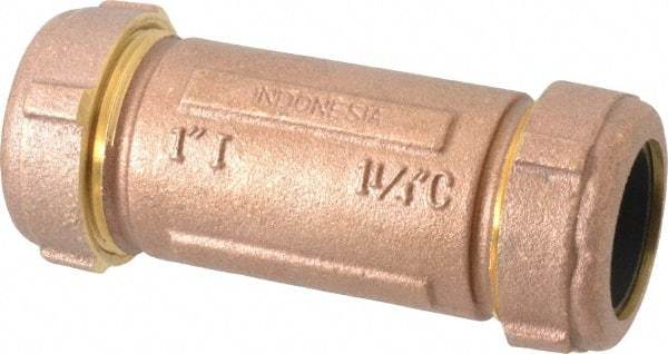 Legend Valve - 1" Pipe, 1-1/4" Copper Tube, Brass Compression Pipe Coupling - 125 psi WOG Rating - Benchmark Tooling