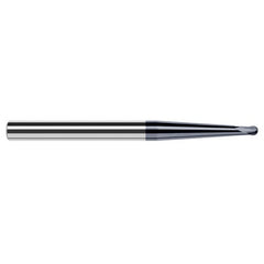 3/16″ Dia. × 3/8″ Shank × 0.15″ DOC × 4″ OAL, Carbide AlTiN, 2 Flute, Ballnose End Mill - Exact Industrial Supply