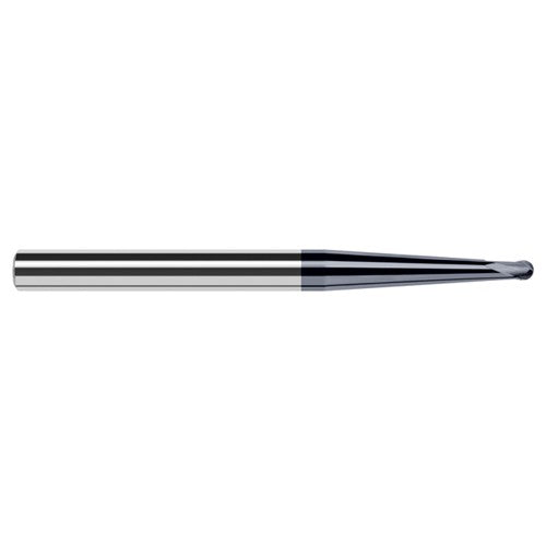 1/8″ Dia. × 3/8″ Shank × 0.1″ DOC × 4″ OAL, Carbide AlTiN, 2 Flute, Ballnose End Mill - Exact Industrial Supply