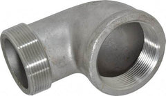 Merit Brass - 2" Grade 304 Stainless Steel Pipe 90° Street Elbow - FNPT x MNPT End Connections, 150 psi - Benchmark Tooling
