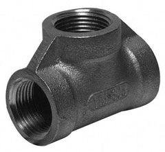 Merit Brass - 4" Grade 316 Stainless Steel Pipe Tee - FNPT x FNPT x FNPT End Connections, 150 psi - Benchmark Tooling