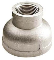 Value Collection - 1 x 3/8" Grade 316 Stainless Steel Pipe Reducer Coupling - FNPT x FNPT End Connections, 150 psi - Benchmark Tooling