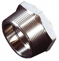 Merit Brass - 4 x 2" Grade 316 Stainless Steel Pipe Hex Bushing - MNPT x FNPT End Connections, 150 psi - Benchmark Tooling