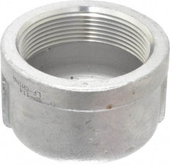 Value Collection - 2" Grade 304 Stainless Steel Pipe End Cap - FNPT End Connections, 150 psi - Benchmark Tooling