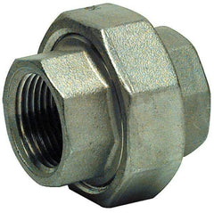 Merit Brass - 3" Grade 316 Stainless Steel Pipe Union - FNPT x FNPT End Connections, 150 psi - Benchmark Tooling
