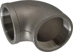 Merit Brass - 2" Grade 316 Stainless Steel Pipe 90° Elbow - FNPT x FNPT End Connections, 150 psi - Benchmark Tooling