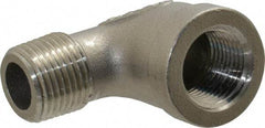 Merit Brass - 3/8" Grade 316 Stainless Steel Pipe 90° Street Elbow - FNPT x MNPT End Connections, 150 psi - Benchmark Tooling
