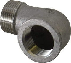 Merit Brass - 1" Grade 316 Stainless Steel Pipe 90° Street Elbow - FNPT x MNPT End Connections, 150 psi - Benchmark Tooling