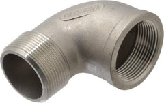 Merit Brass - 1-1/2" Grade 316 Stainless Steel Pipe 90° Street Elbow - FNPT x MNPT End Connections, 150 psi - Benchmark Tooling