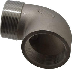 Merit Brass - 2" Grade 316 Stainless Steel Pipe 90° Street Elbow - FNPT x MNPT End Connections, 150 psi - Benchmark Tooling