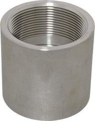 Merit Brass - 2" Grade 316 Stainless Steel Pipe Coupling - FNPT x FNPT End Connections, 150 psi - Benchmark Tooling