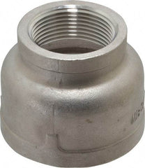 Merit Brass - 2 x 1-1/4" Grade 316 Stainless Steel Pipe Reducer Coupling - FNPT x FNPT End Connections, 150 psi - Benchmark Tooling