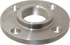Merit Brass - 2" Pipe, 6" OD, Stainless Steel, Threaded Pipe Flange - 4-3/4" Across Bolt Hole Centers, 3/4" Bolt Hole, 150 psi, Grade 316 - Benchmark Tooling