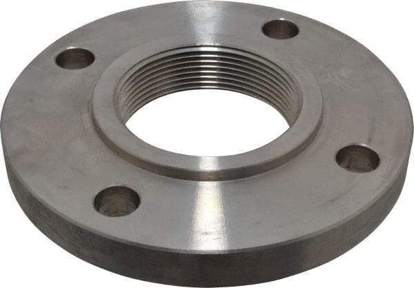 Value Collection - 3" Pipe, 7-1/2" OD, Stainless Steel, Threaded Pipe Flange - 6" Across Bolt Hole Centers, 3/4" Bolt Hole, 150 psi, Grades 316 & 316L - Benchmark Tooling