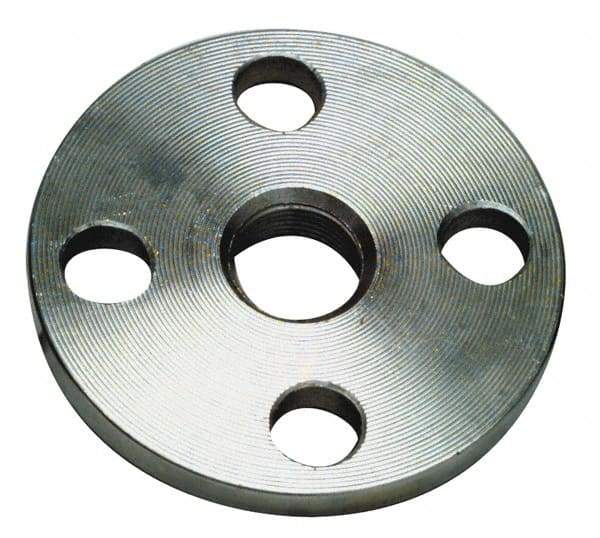 Merit Brass - 4" Pipe, 9" OD, Stainless Steel, Threaded Pipe Flange - 7-1/2" Across Bolt Hole Centers, 3/4" Bolt Hole, 150 psi, Grade 316 - Benchmark Tooling