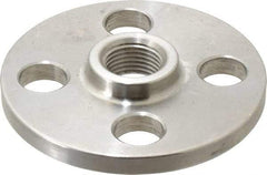 Merit Brass - 1/2" Pipe, 3-1/2" OD, Stainless Steel, Threaded Pipe Flange - 2-3/8" Across Bolt Hole Centers, 5/8" Bolt Hole, 150 psi, Grade 304 - Benchmark Tooling