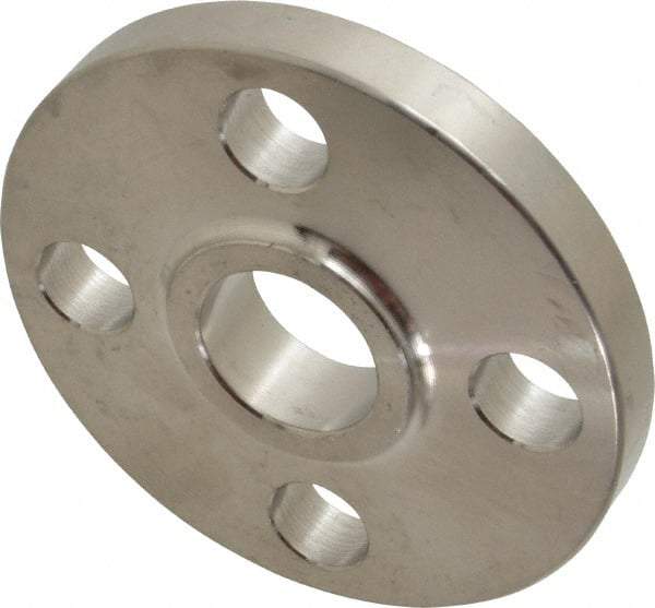 Merit Brass - 3/4" Pipe, 3-7/8" OD, Stainless Steel, Slip On Pipe Flange - 2-3/4" Across Bolt Hole Centers, 5/8" Bolt Hole, 150 psi, Grades 316 & 316L - Benchmark Tooling