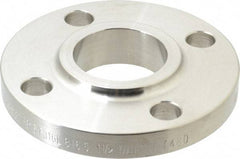 Merit Brass - 1-1/2" Pipe, 5" OD, Stainless Steel, Slip On Pipe Flange - 3-7/8" Across Bolt Hole Centers, 5/8" Bolt Hole, 150 psi, Grades 316 & 316L - Benchmark Tooling