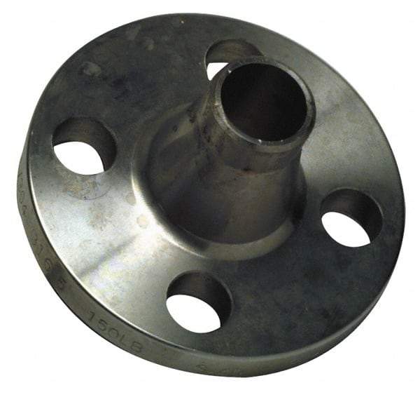 Merit Brass - 10" Pipe, 16" OD, Stainless Steel, Weld Neck Pipe Flange - 13-1/2" Across Bolt Hole Centers, 7/8" Bolt Hole, 150 psi, Grade 304 - Benchmark Tooling