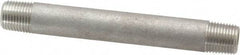 Merit Brass - Schedule 40, 1/8" Pipe x 3" Long, Grade 304/304L Stainless Steel Pipe Nipple - Welded & Threaded - Benchmark Tooling