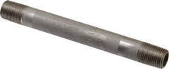 Merit Brass - Schedule 40, 1/8" Pipe x 3-1/2" Long, Grade 304/304L Stainless Steel Pipe Nipple - Welded & Threaded - Benchmark Tooling