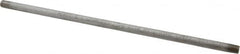 Merit Brass - Schedule 40, 1/8" Pipe x 12" Long, Grade 304/304L Stainless Steel Pipe Nipple - Welded & Threaded - Benchmark Tooling