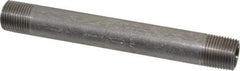 Merit Brass - Schedule 40, 3/8" Pipe x 5" Long, Grade 304/304L Stainless Steel Pipe Nipple - Welded & Threaded - Benchmark Tooling