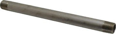 Merit Brass - Schedule 40, 1/2" Pipe x 10" Long, Grade 304/304L Stainless Steel Pipe Nipple - Welded & Threaded - Benchmark Tooling