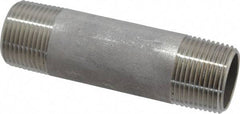 Merit Brass - Schedule 40, 3/4" Pipe x 3-1/2" Long, Grade 304/304L Stainless Steel Pipe Nipple - Welded & Threaded - Benchmark Tooling