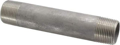 Merit Brass - Schedule 40, 3/4" Pipe x 5" Long, Grade 304/304L Stainless Steel Pipe Nipple - Welded & Threaded - Benchmark Tooling