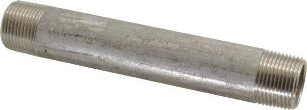 Merit Brass - Schedule 40, 3/4" Pipe x 6" Long, Grade 304/304L Stainless Steel Pipe Nipple - Welded & Threaded - Benchmark Tooling